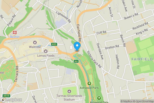 Map location for Flats 1- 4, 10 Woodland View, Fairfield Road, Buxton, Derbyshire SK17 7DJ