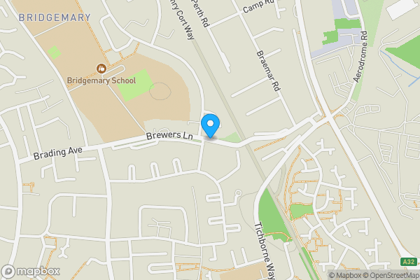 Map location for Land at Brewers Lane, Gosport, Hampshire, PO13 0JU