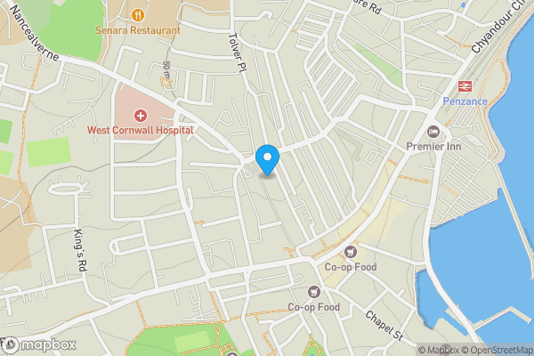 Map location for 40-41 Causewayhead, Penzance, Cornwall, TR18 2SS