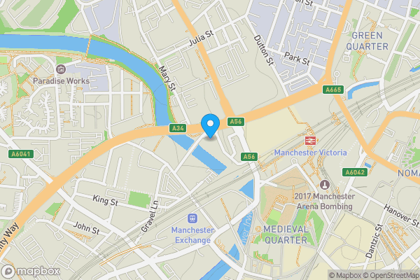 Map location for Apartment 20 Tempus Tower, Manchester, Lancashire, M3 1NN