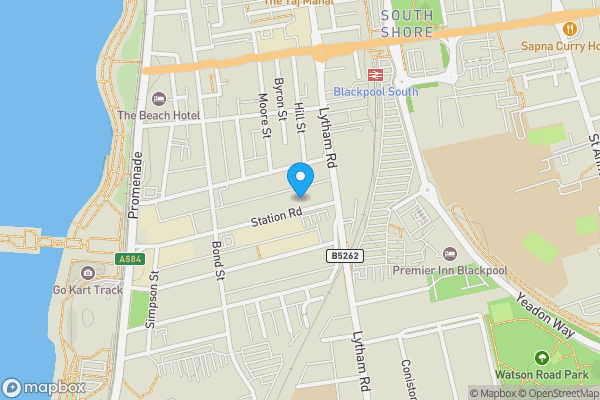 Map location for Somerville Hotel, 72 Station Road, Blackpool, Lancashire FY4 1EU