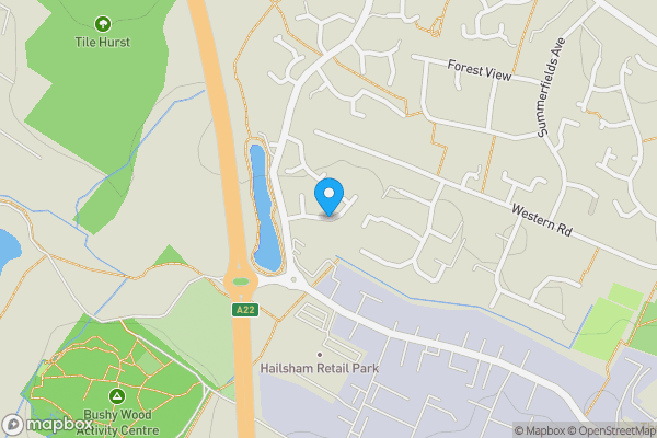 Map location for The Belfry, Hailsham, East Sussex, BN27 3UG