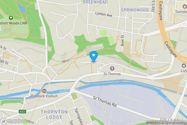 Map location for Woodthorpe Terrace, HUDDERSFIELD, West Yorkshire, HD1 3HY