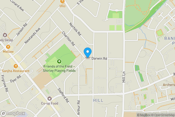 Map location for Darwin Road, Southampton, Hampshire, SO15 5BW