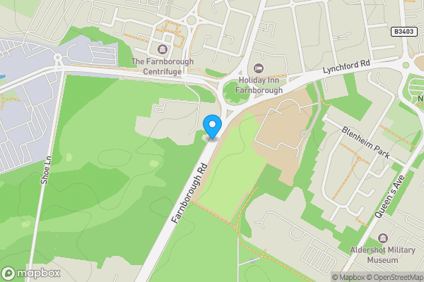 Map location for Farnborough Road, FARNBOROUGH, Hampshire, GU14 7GZ