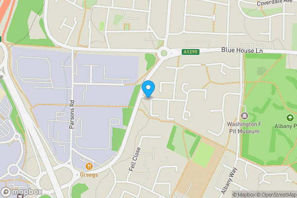 Map location for Brackenway, WASHINGTON, NE37 1AW