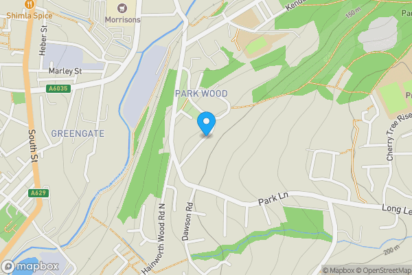 Map location for 76 Parkwood Court, Parkwood Rise, Keighley, West Yorkshire BD21 4RF