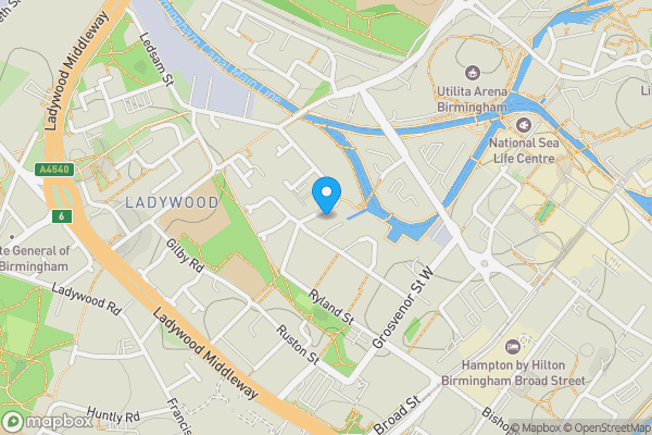 Map location for Apartment 31, 128 Morville Street, Birmingham, West Midlands, B16 8FJ