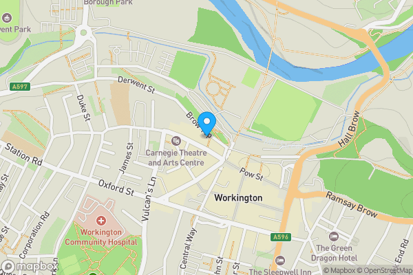 Map location for 17 Brow Top, Workington, Cumbria CA14 2DP