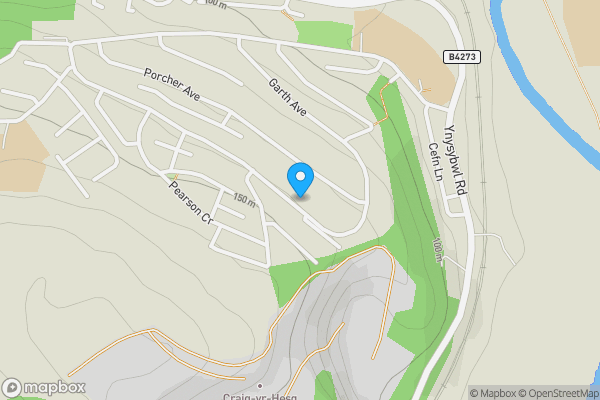 Map location for 172 Garth Avenue, Glyncoch, Pontypridd, Rhondda Cynon Taf, CF37 3AD