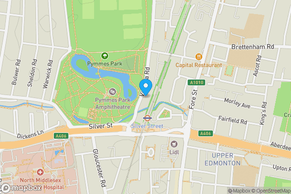 Map location for 23A & 23B Victoria Road, Edmonton, London N18 2UF