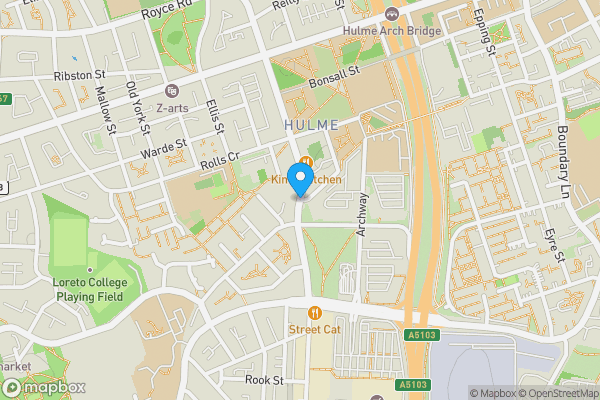 Map location for Old Birley Street, Manchester, Lancashire, M15 5RG