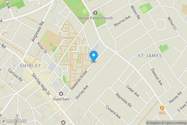 Map location for Howards Grove, SOUTHAMPTON, Hampshire, SO15 5PU