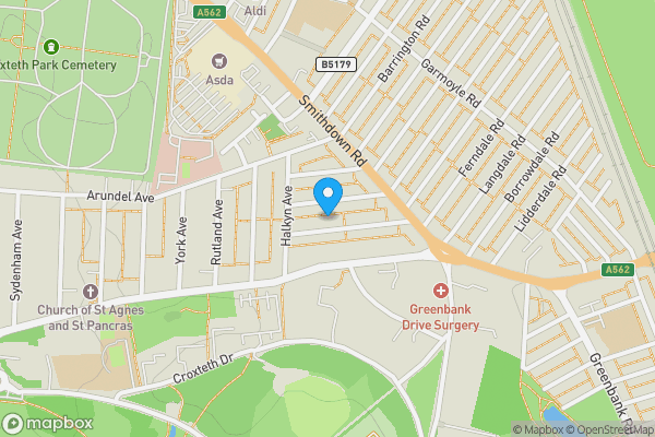Map location for 28 Hawarden Avenue, Liverpool, L17 2AL