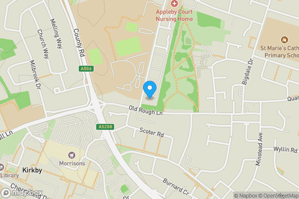 Map location for 49 Willow Rise, Roughwood Drive, Liverpool, L33 8WZ