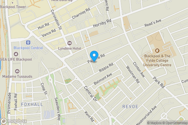 Map location for 21 Palatine Road, Blackpool, Lancashire FY1 4BX