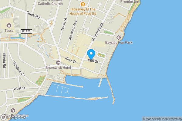 Map location for Cliff Street, Bridlington, YO15 2NH