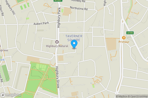 Map location for Flat B, 32 Kelvin Road, Highbury, London, N5 2PJ