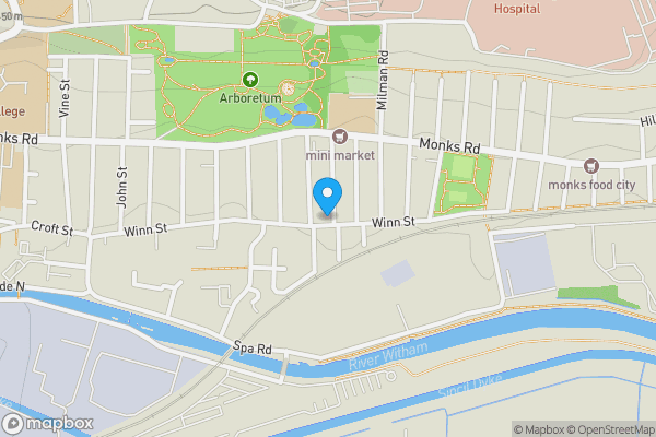 Map location for 56 Belmont Street, Lincoln, Lincolnshire, LN2 5LS