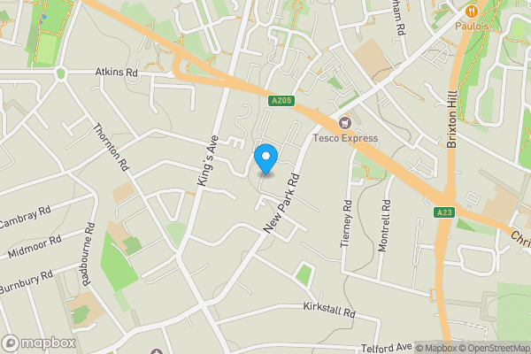 Map location for Flat 19 Cameford Court, New Park Road, Streatham Hill, London, SW2 4LH