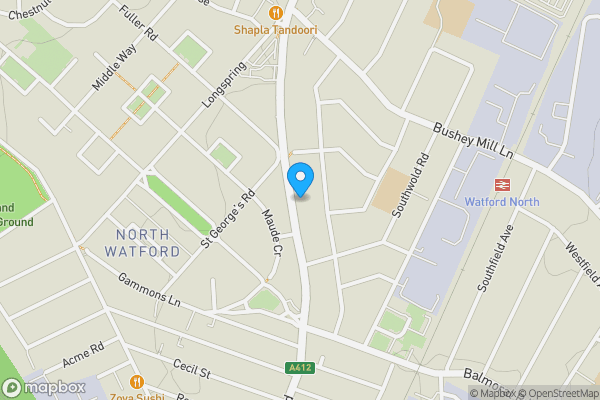 Map location for 344 St Albans Road, Watford, Hertfordshire WD24 6PQ