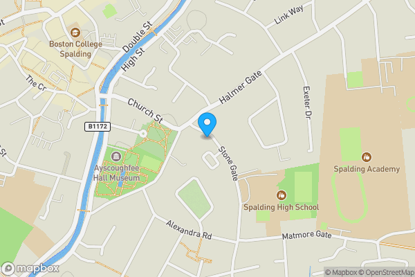 Map location for 5A Stonegate, Spalding, Lincolnshire, PE11 2PQ