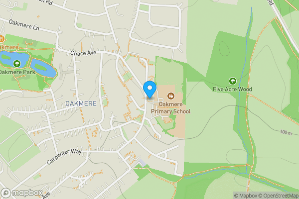 Map location for Flat 128, Chace Avenue, Potters Bar, Hertfordshire, EN6 5NP