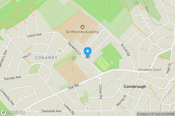 Map location for Flat 2, 35, Gardens Lane, DONCASTER, South Yorkshire, DN12 3JX