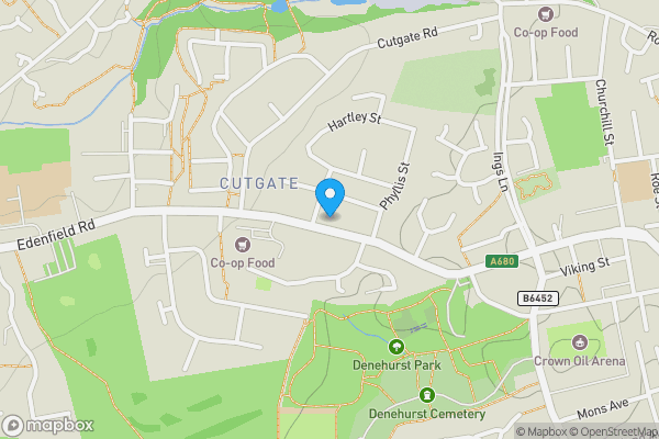 Map location for 334 Edenfield Road, Rochdale, Lancashire, OL11 5AG