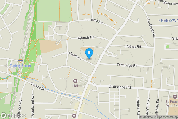 Map location for 11 Meadway, Enfield, London EN3 6NT
