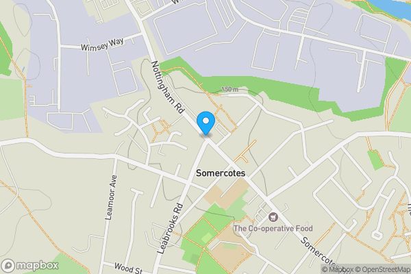 Map location for Iceland Alfreton Estate, Nottingham Road, Somercotes Alfreton Derbyshire DE55 4JJ