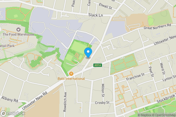 Map location for 196 Uttoxeter Old Road, Derby DE1 1NF