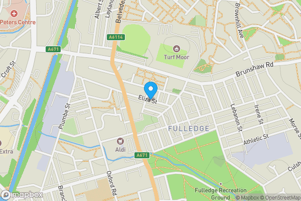 Map location for Eliza Street, BURNLEY, Lancashire, BB10 4AQ