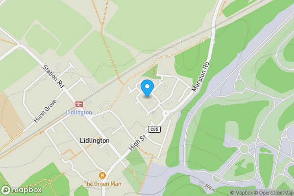 Map location for Land on the North West Side of Marston Road, Marston, Bedford, Bedfordshire, MK43 0UQ
