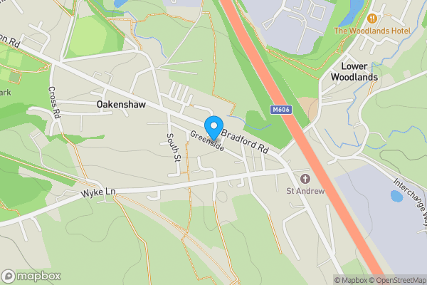 Map location for Greenside, Bradford, West Yorkshire, BD12 7DW