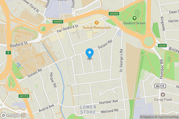 Map location for 14 Monks Road, Coventry, West Midlands, CV1 2BY