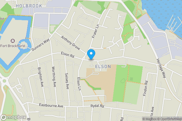 Map location for Elson Road, Gosport, Hampshire, PO12 4AA