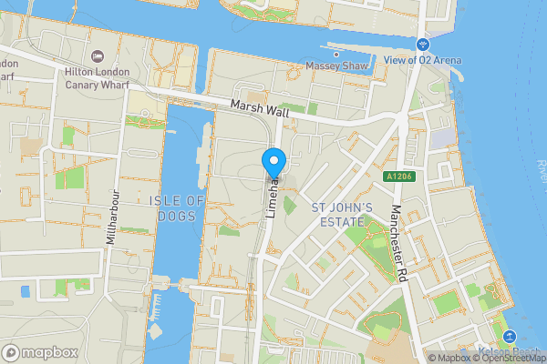 Map location for Limeharbour, London, Greater London, E14