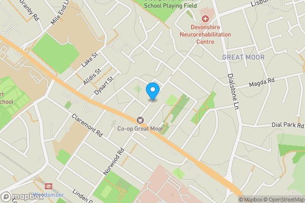 Map location for Cherry Tree Lane, Great Moor, SK2