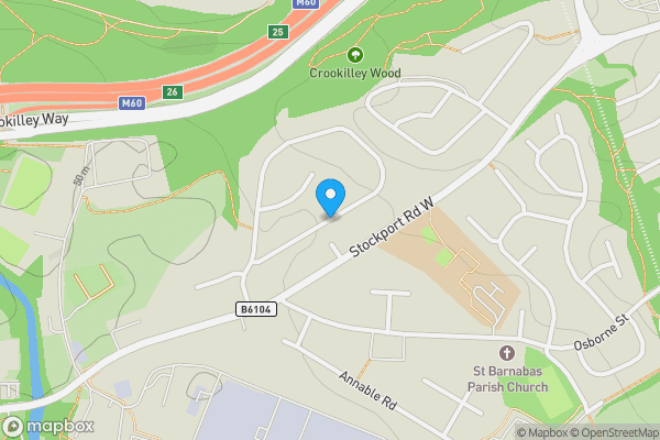 Map location for Sandringham Road, Stockport, SK6