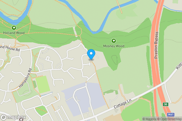 Map location for Mosney Fold, Preston, Lancashire, PR5 4NX