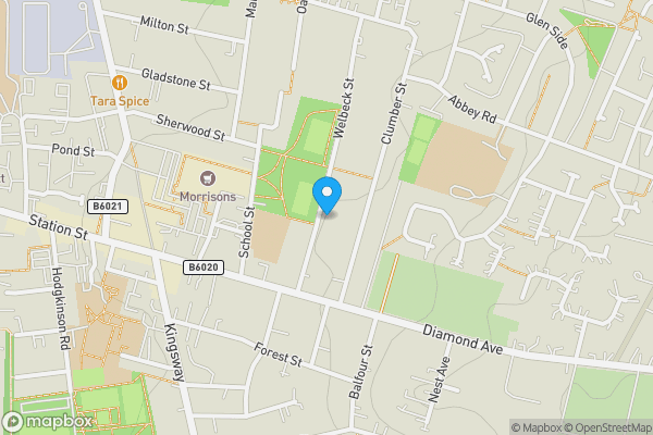 Map location for 46 Welbeck Street, Kirkby-In-Ashfield, Nottingham, Nottinghamshire NG17 7GU