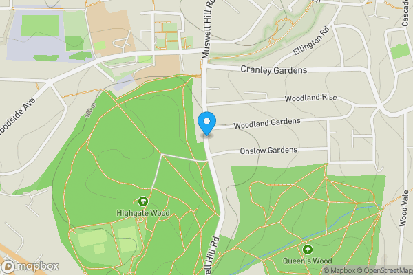 Map location for Muswell Hill Road, London, Greater London, N10 3JD