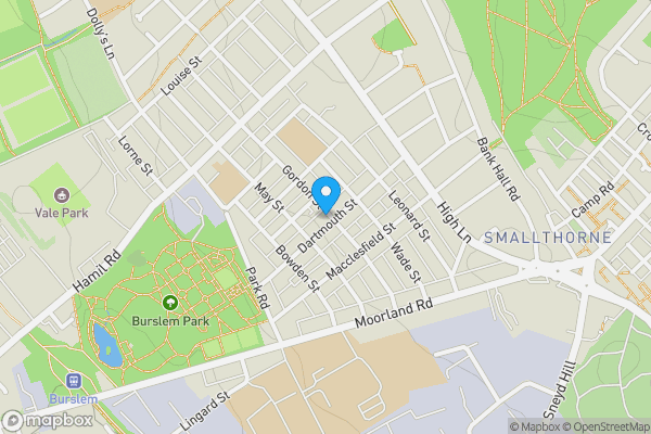 Map location for 51 Dartmouth Street, Burslem, Stoke on Trent, Staffordshire ST6 1HD