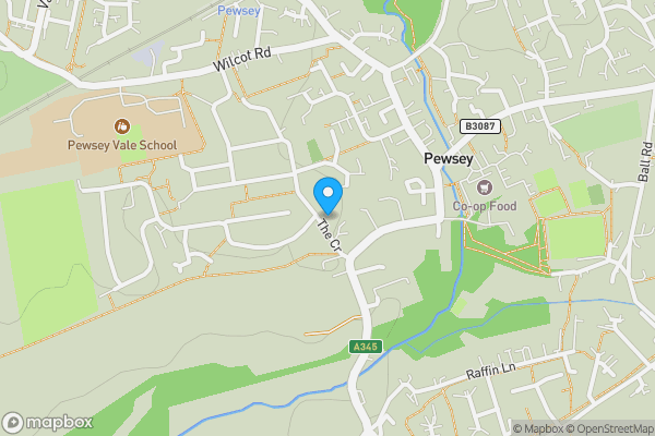 Map location for 2 The Crescent, Pewsey, Wiltshire, SN9 5DP