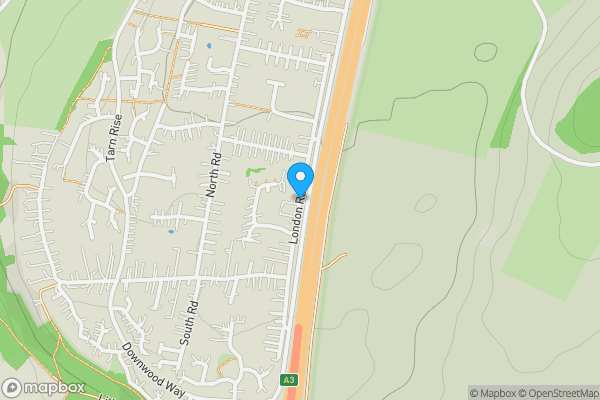 Map location for london road, horndean