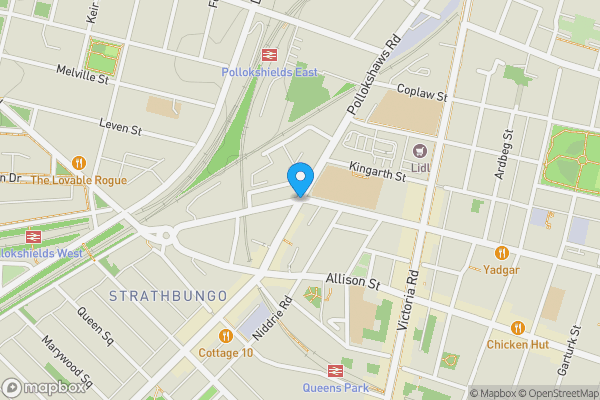 Map location for 1149 / 1153 Pollockshaws Road Shawlands Glasgow Scotland G41 3YH
