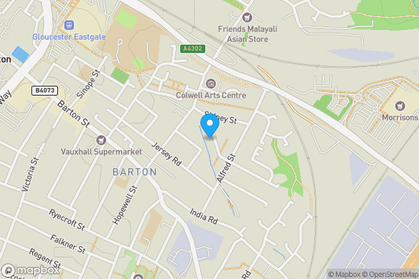 Map location for 14 Herbert Street, Gloucester, Gloucestershire, GL1 4DA