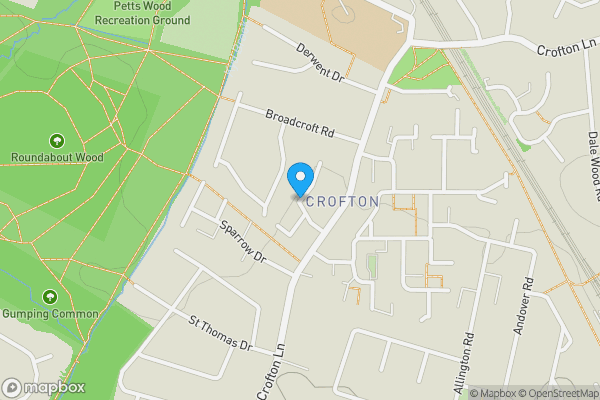 Map location for Land and Roadways at Kennedy Close, Petts Wood, Orpington, Kent, BR5 1HP