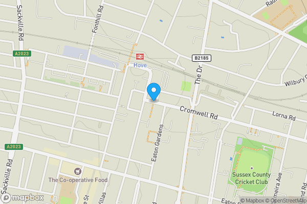 Map location for Cromwell Road, Hove, East Sussex, BN3 3EA